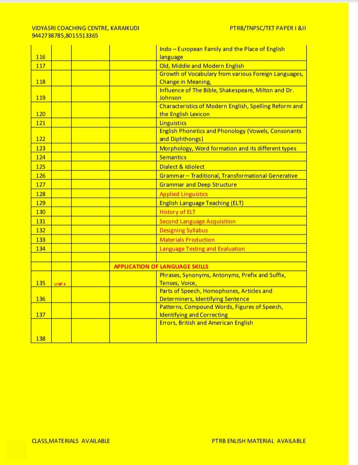 timetable